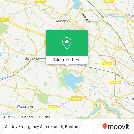 All Day Emergency A Locksmith map