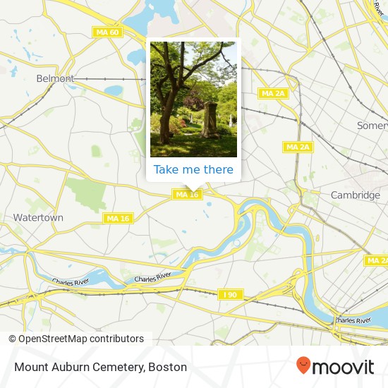 Mapa de Mount Auburn Cemetery