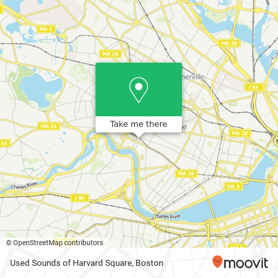 Mapa de Used Sounds of Harvard Square