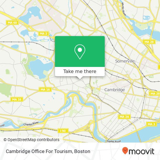 Cambridge Office For Tourism map
