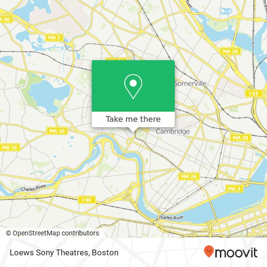 Mapa de Loews Sony Theatres