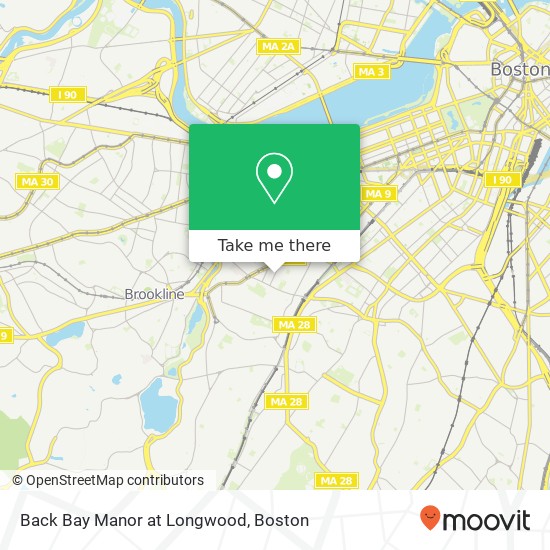 Back Bay Manor at Longwood map