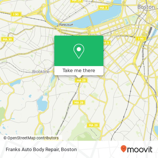 Franks Auto Body Repair map