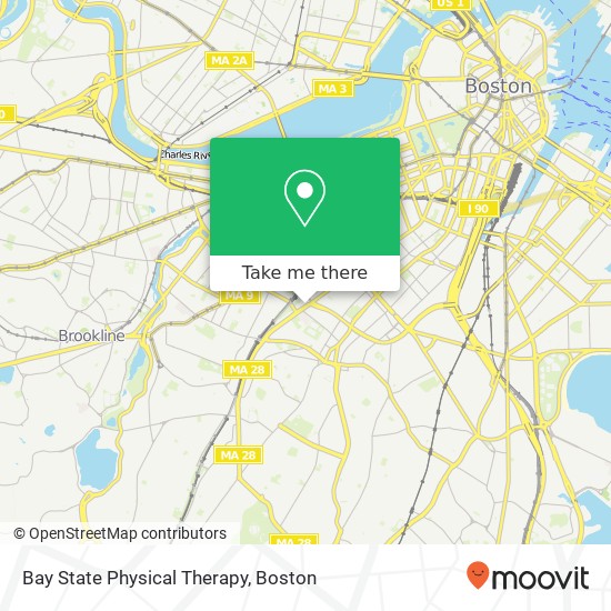 Bay State Physical Therapy map