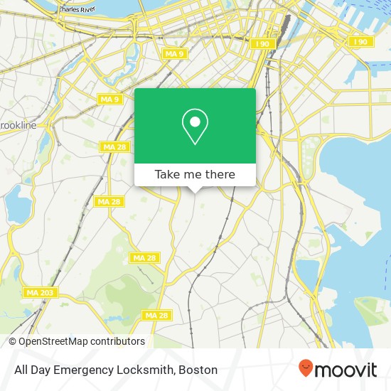 Mapa de All Day Emergency Locksmith