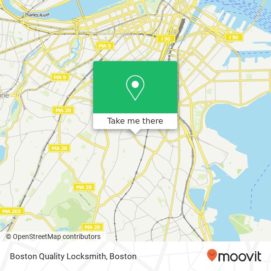Boston Quality Locksmith map