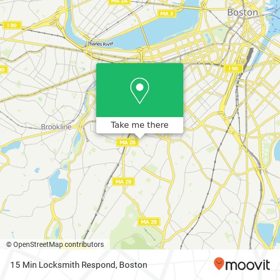 15 Min Locksmith Respond map