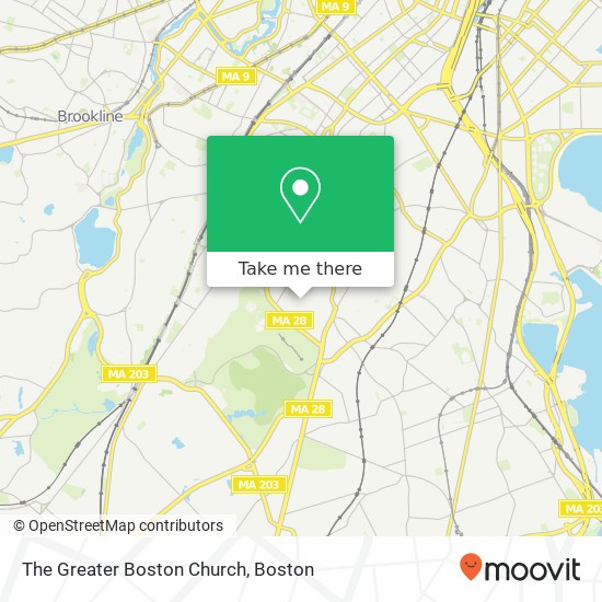 The Greater Boston Church map