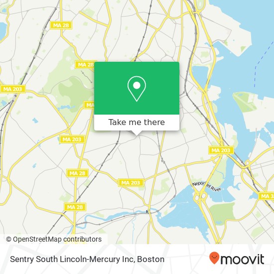 Sentry South Lincoln-Mercury Inc map