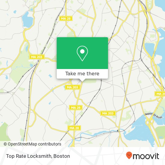 Top Rate Locksmith map