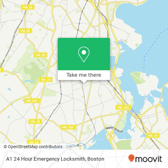 A1 24 Hour Emergency Locksmith map