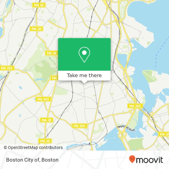 Boston City of map