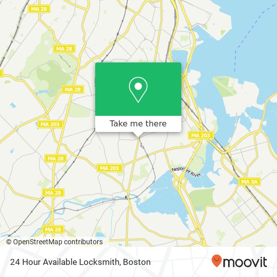 24 Hour Available Locksmith map