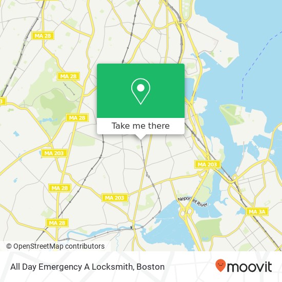 All Day Emergency A Locksmith map