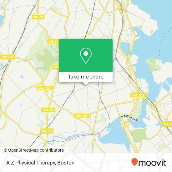 A Z Physical Therapy map