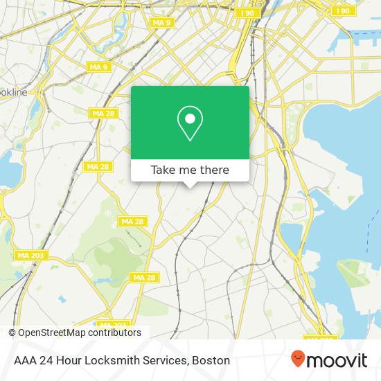 AAA 24 Hour Locksmith Services map