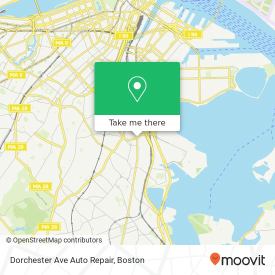 Dorchester Ave Auto Repair map