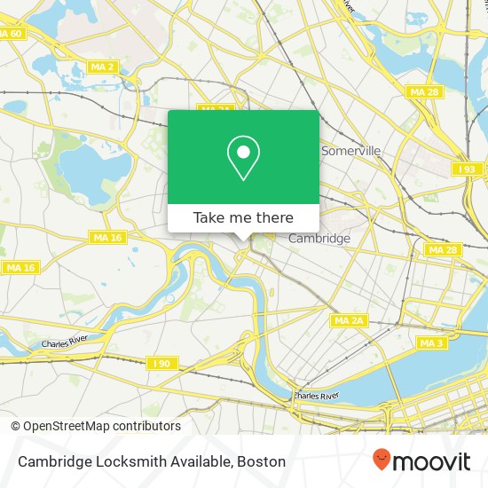 Mapa de Cambridge Locksmith Available