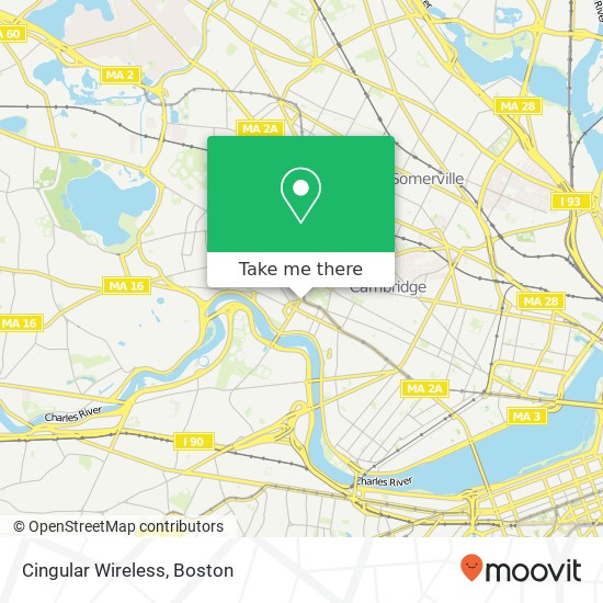 Mapa de Cingular Wireless