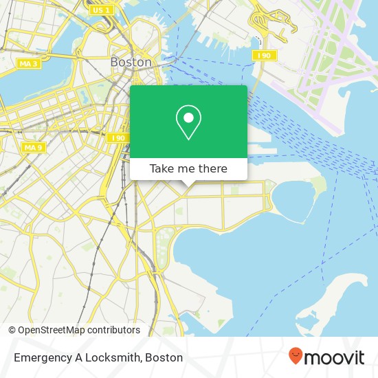 Emergency A Locksmith map