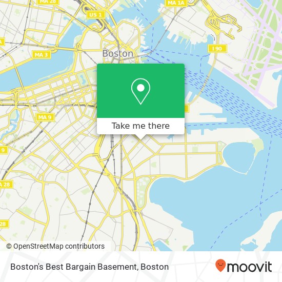 Mapa de Boston's Best Bargain Basement