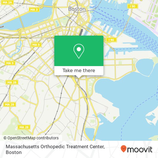 Mapa de Massachusetts Orthopedic Treatment Center