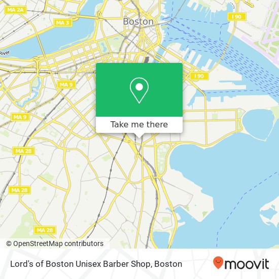Mapa de Lord's of Boston Unisex Barber Shop