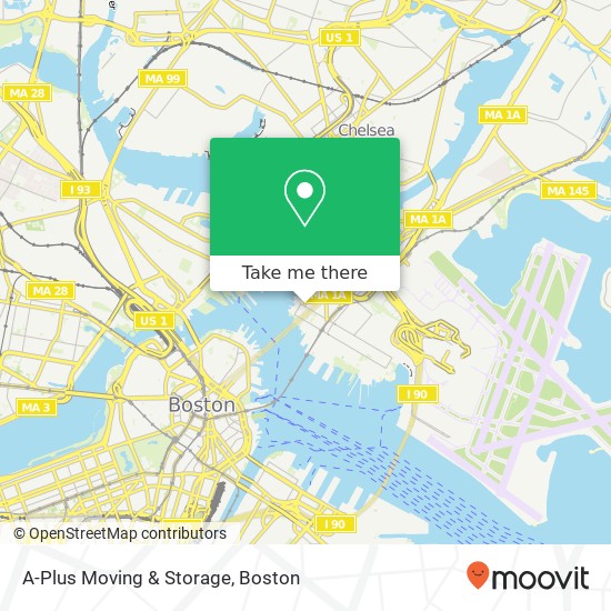 Mapa de A-Plus Moving & Storage
