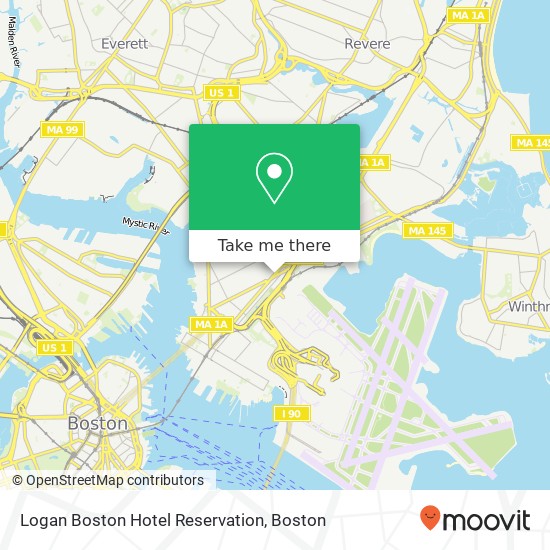 Mapa de Logan Boston Hotel Reservation