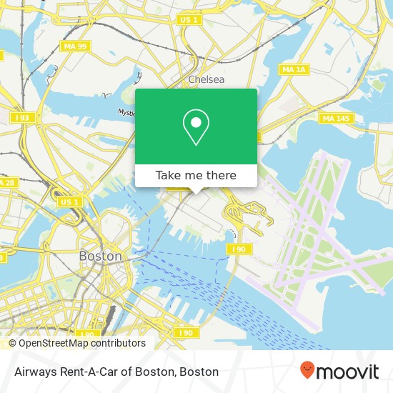 Airways Rent-A-Car of Boston map