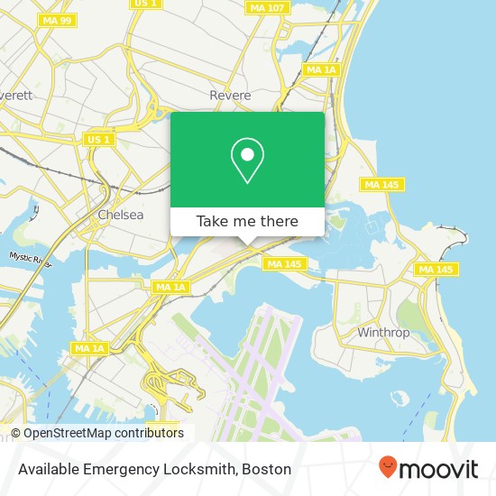 Mapa de Available Emergency Locksmith