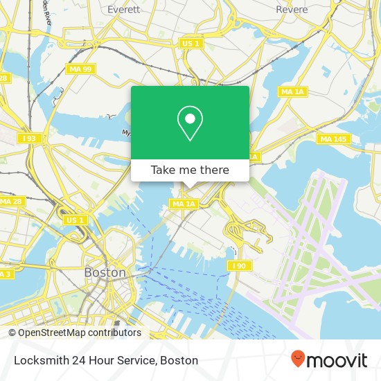 Locksmith 24 Hour Service map