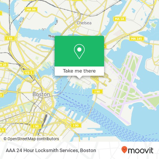 AAA 24 Hour Locksmith Services map