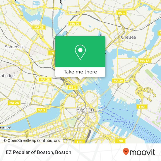 Mapa de EZ Pedaler of Boston