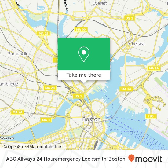 ABC Allways 24 Houremergency Locksmith map