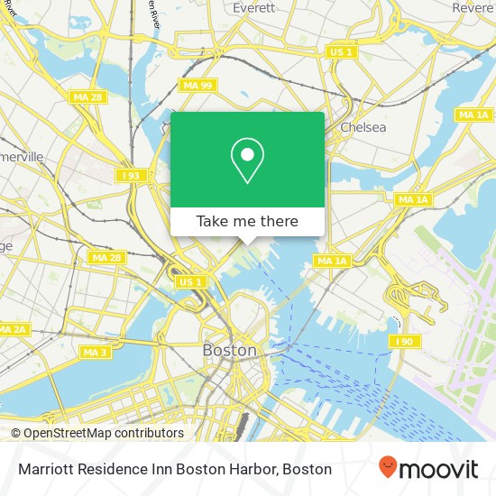 Marriott Residence Inn Boston Harbor map