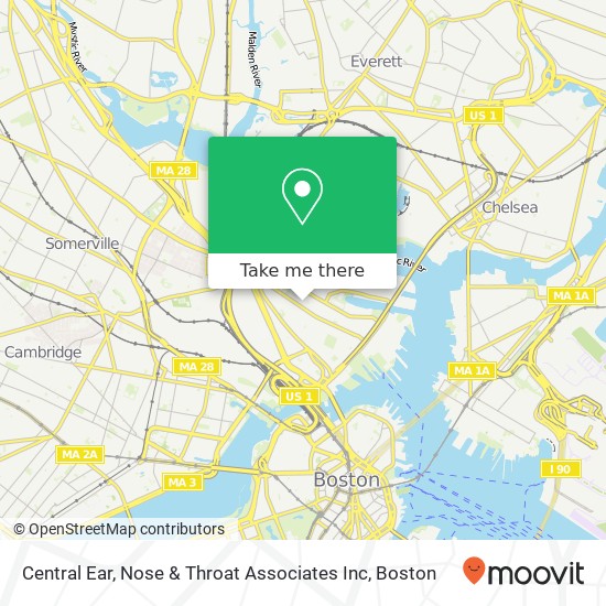 Mapa de Central Ear, Nose & Throat Associates Inc