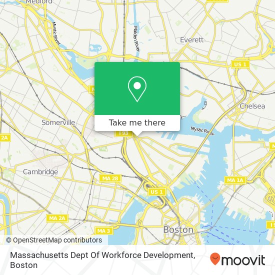 Massachusetts Dept Of Workforce Development map