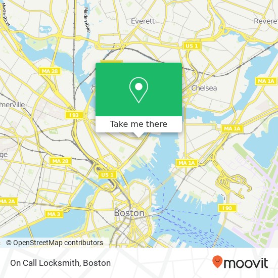 On Call Locksmith map