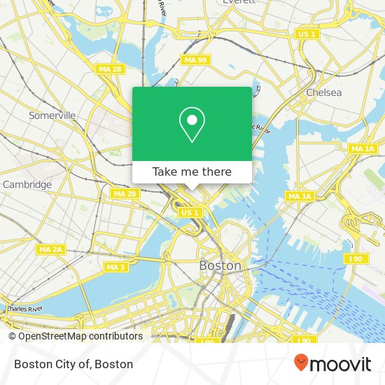 Boston City of map