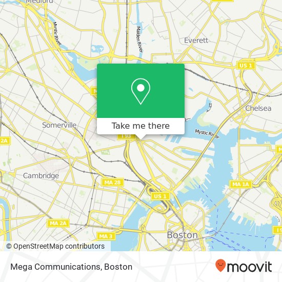 Mega Communications map