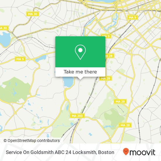 Service On Goldsmith ABC 24 Locksmith map