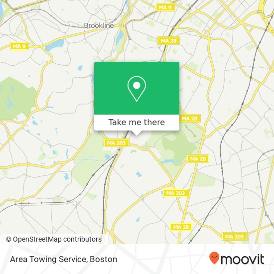 Mapa de Area Towing Service