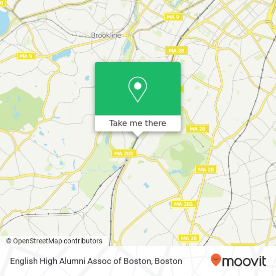 English High Alumni Assoc of Boston map