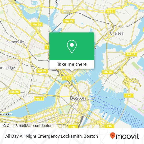 All Day All Night Emergency Locksmith map