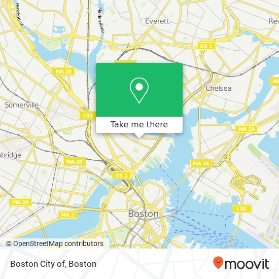 Boston City of map