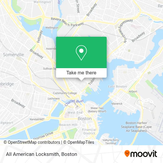 All American Locksmith map