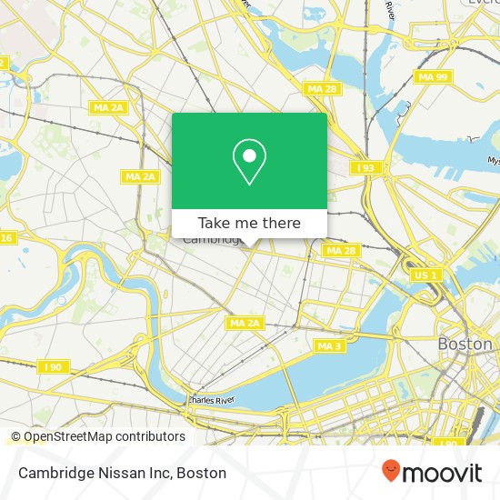 Cambridge Nissan Inc map