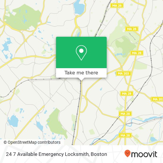Mapa de 24 7 Available Emergency Locksmith