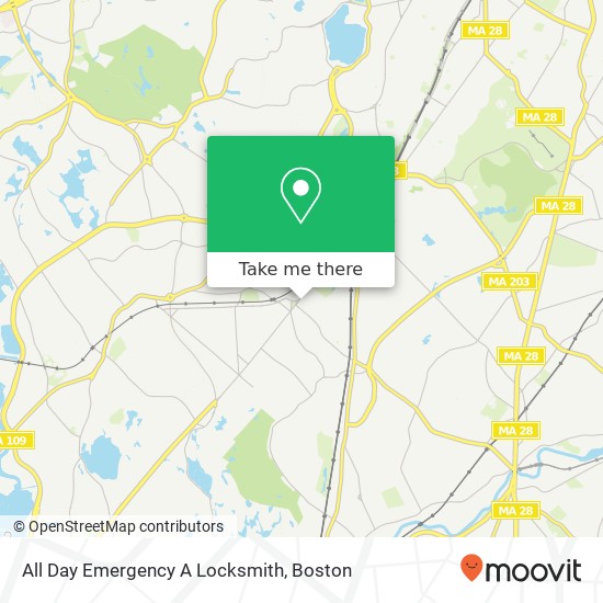 Mapa de All Day Emergency A Locksmith